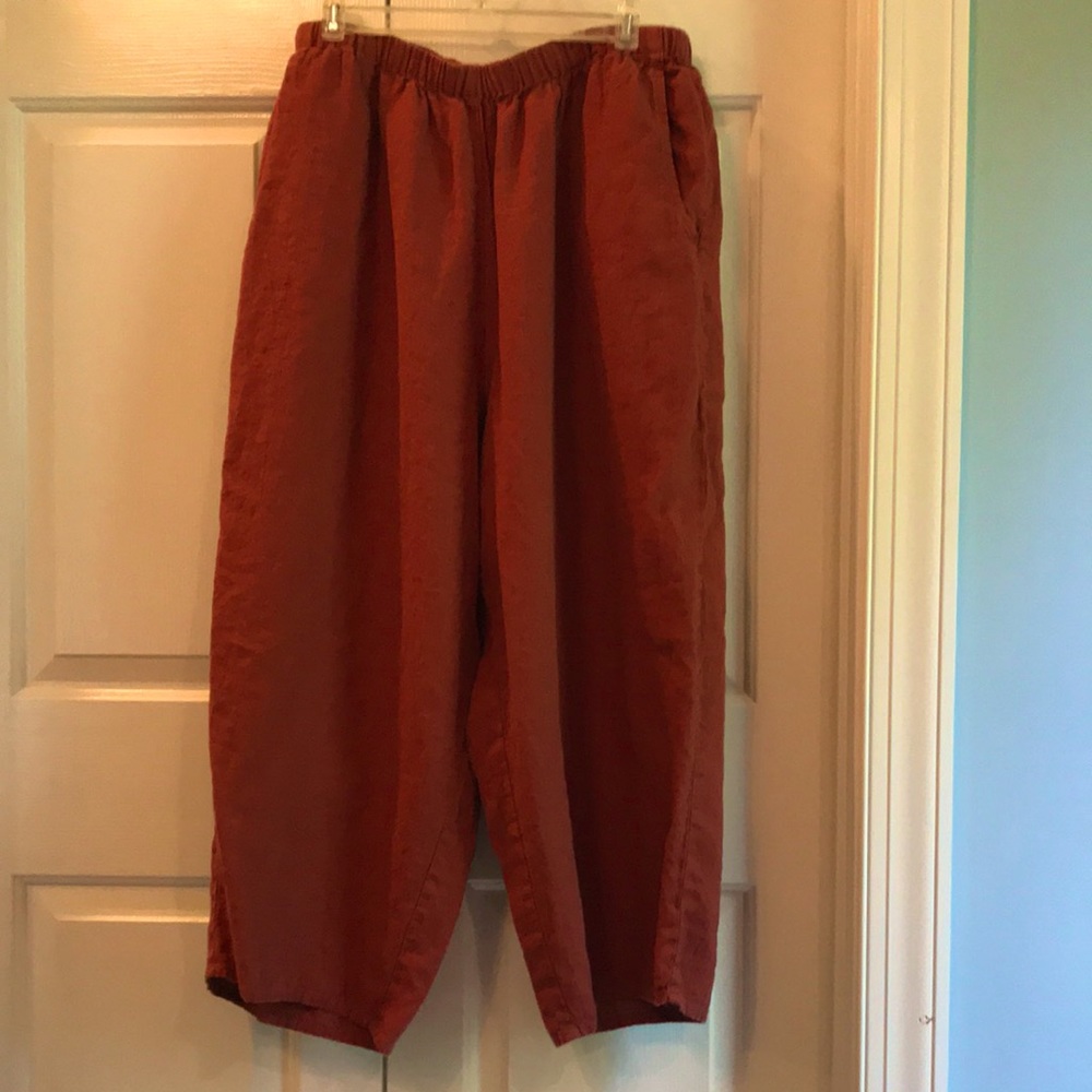 Flax linen pants Rust color size 1G